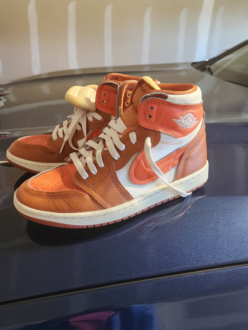 Nike Air Jordan 1 Mid Orange/White WoMen's Sneakers